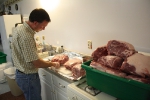 Lavern Trims Pork Butts for the Smoker