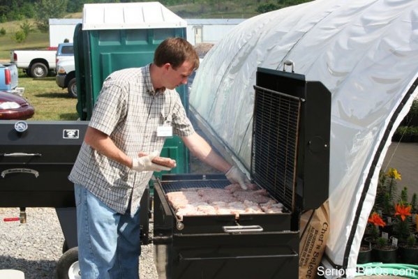 Lavern Loading a Fresh Round of Sausages