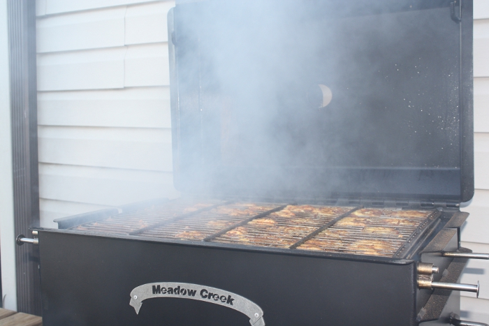 Cooking on Meadow Creek BBQ26S Chicken Cooker