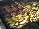 Grilling Burgers and Potatoes