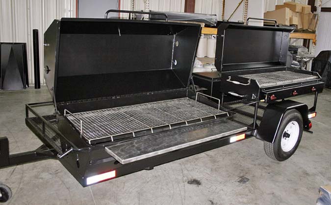 Meadow Creek BBQ144 Commercial Chicken Cooker Trailer (4 pit)