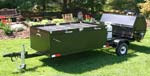 Custom BBQ Trailer With (2) BBQ 144 Chicken Cookers and (1) PR60G Pig Cooker