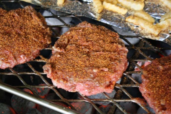 Grilling Fries and Burgers on SQ36 Smoker