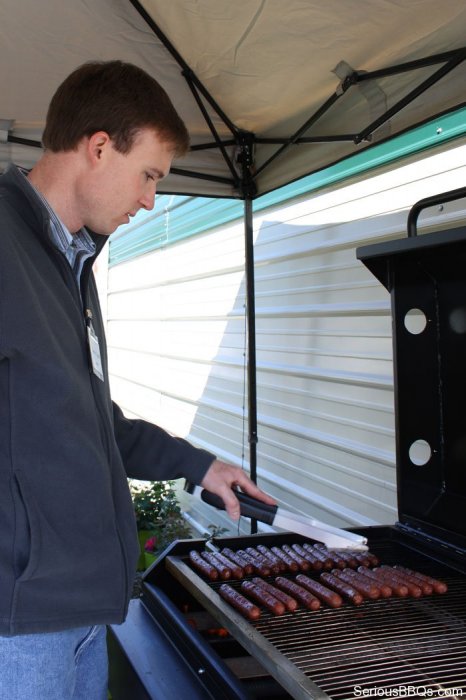 Lavern Grilling Hot Dogs