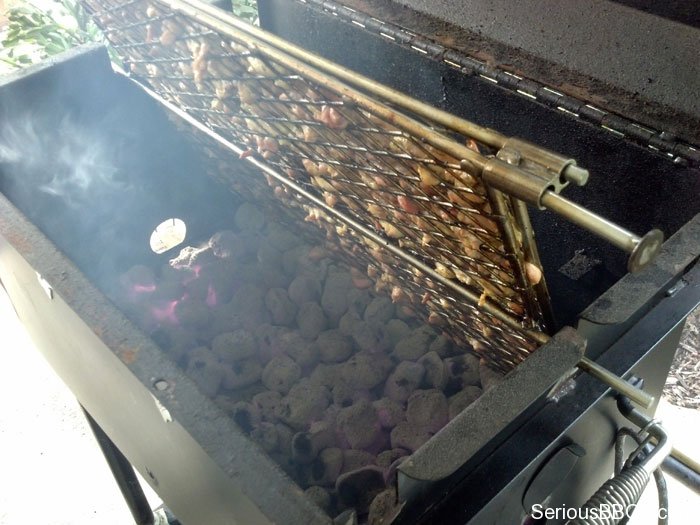 Grilled Chicken on a Meadow Creek Chicken Cooker